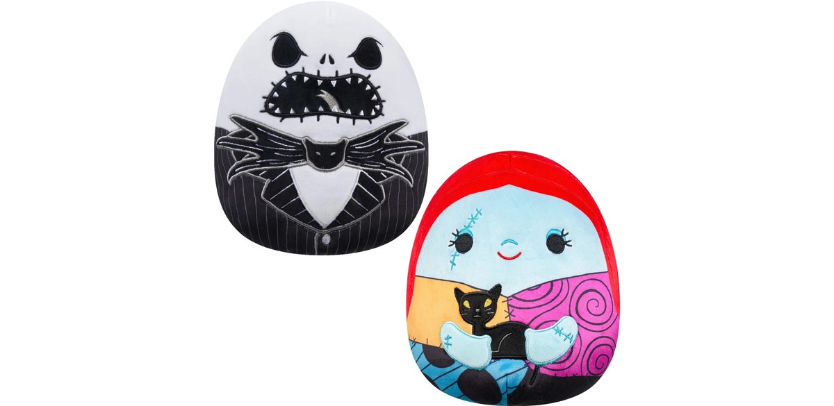 Squishmallows Official Kellytoys Plush 8 Inch Angry Jack Skellington and Sally with Cat Squishmallows Official Kellytoys Plush 8 Inch Angry Jack Skellington and Sally with Cat