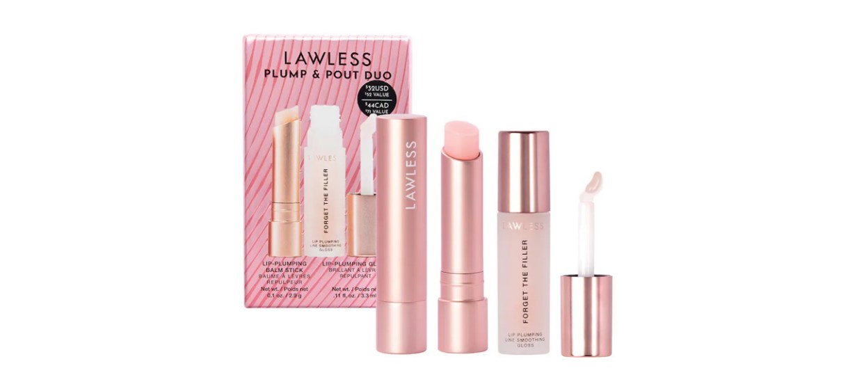 LAWLESS Plump &amp; Pout Lip Balm and Lip Gloss Set