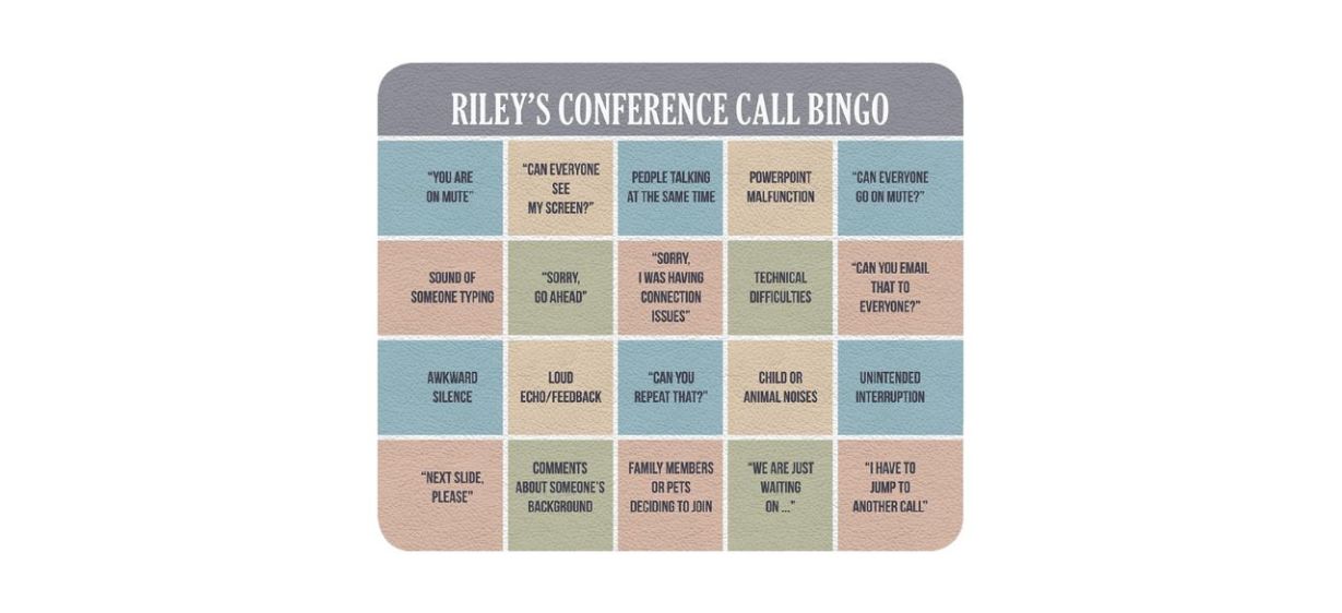 Best Conference Call Bingo Mouse Pad