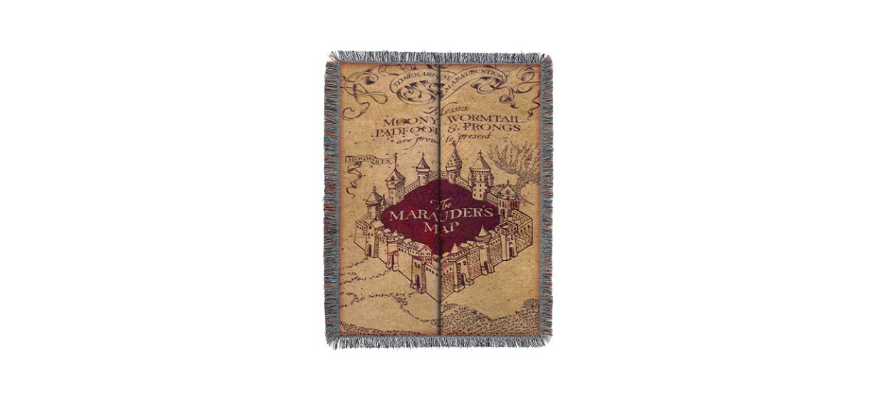 Best Northwest Woven Tapestry Marauders Map Throw Blanket Best Northwest Woven Tapestry Marauders Map Throw Blanket