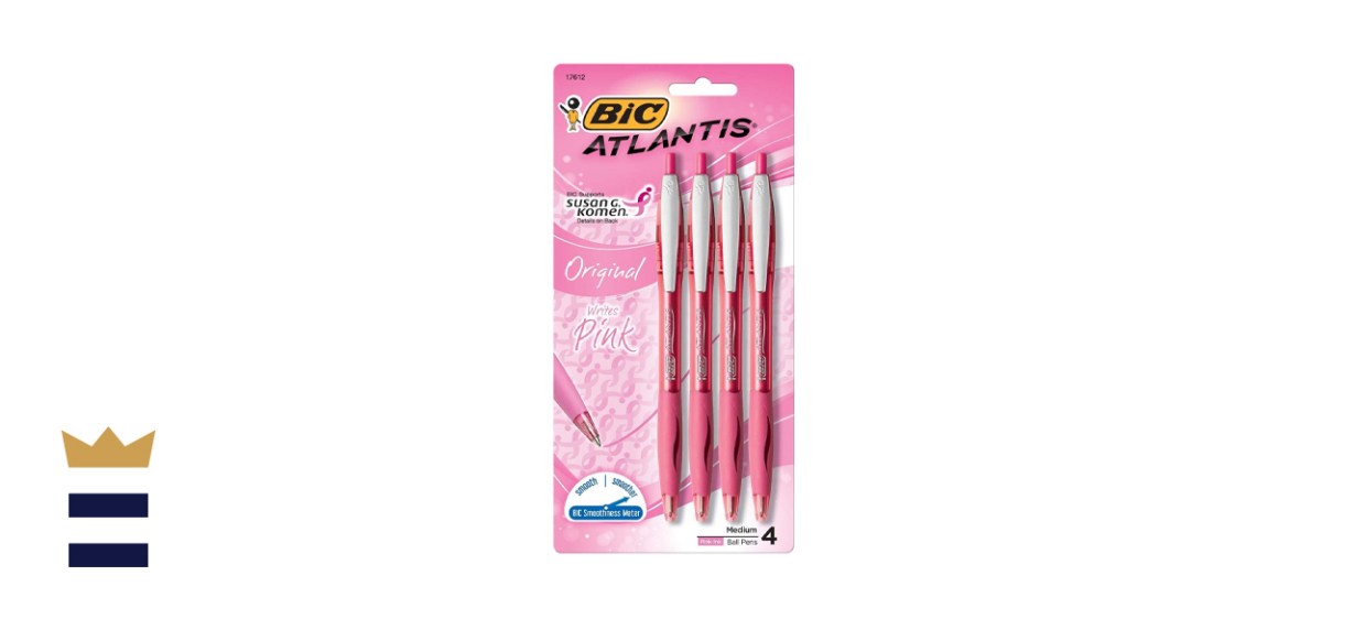 BIC Susan G. Komen Atlantis Retractable Ballpoint Pens