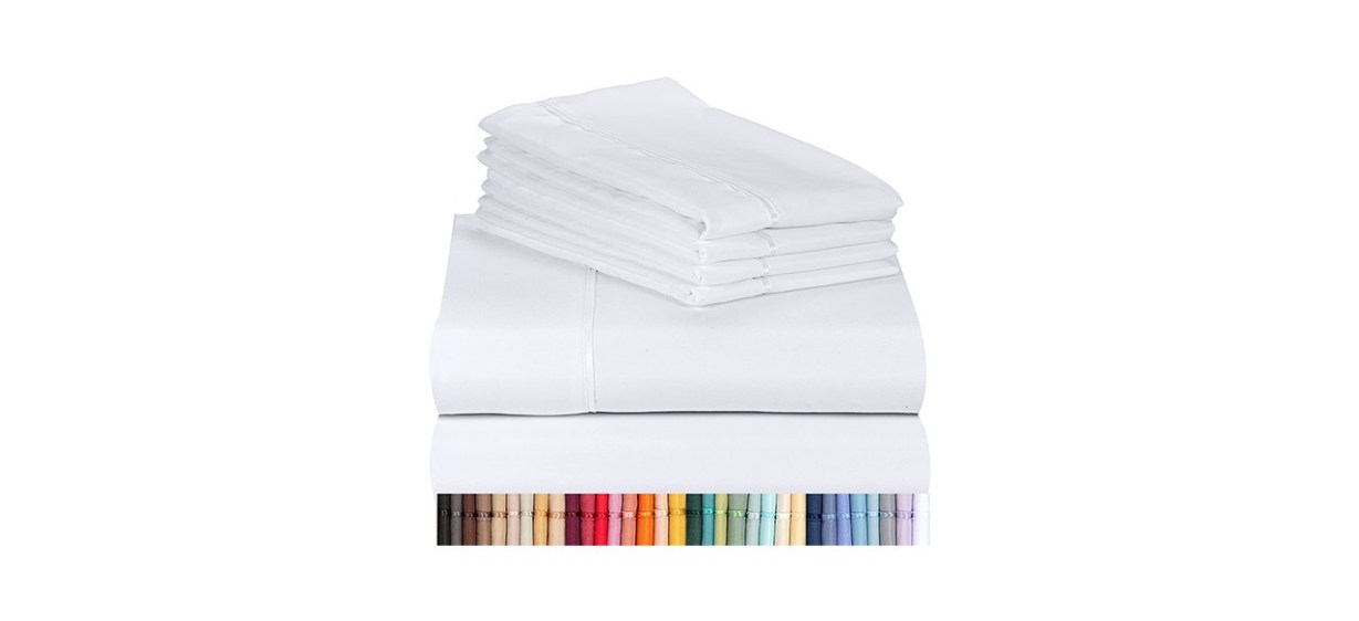 LuxClub 6 PC Sheet Set Bamboo Sheets 