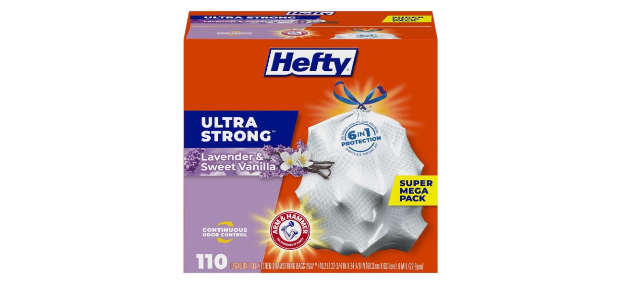 Hefty Ultra Strong Tall Kitchen Trash Bags, 110 Count Hefty Ultra Strong Tall Kitchen Trash Bags, 110 Count