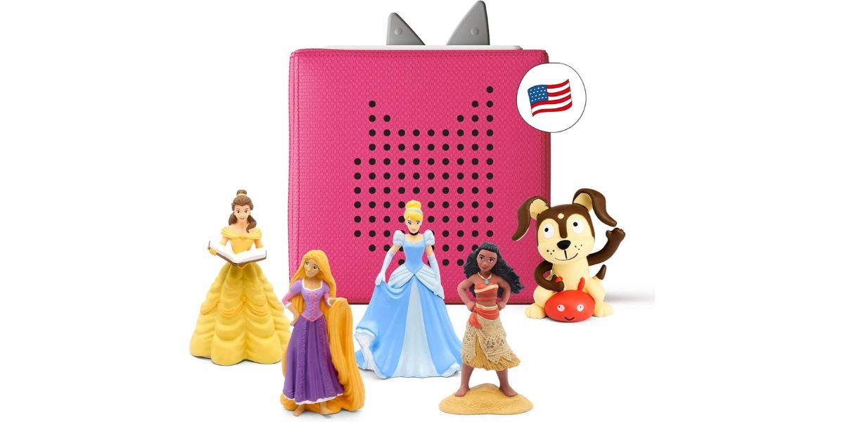 Toniebox 1 Audio Player Bundle with Cinderella, Belle, Moana, Tangled, and Playtime Puppy  Toniebox 1 Audio Player Bundle with Cinderella, Belle, Moana, Tangled, and Playtime Puppy