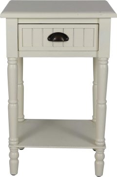 Decor Therapy Bailey Bead Board Side Storage Accent Table
