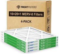 TRIGHTFILTERS 16x20x1 Air Filter 4 Pack, MERV 8 Filter Replacement