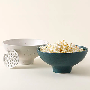 Uncommon Goods The Popcorn Bowl with Kernel Sifter