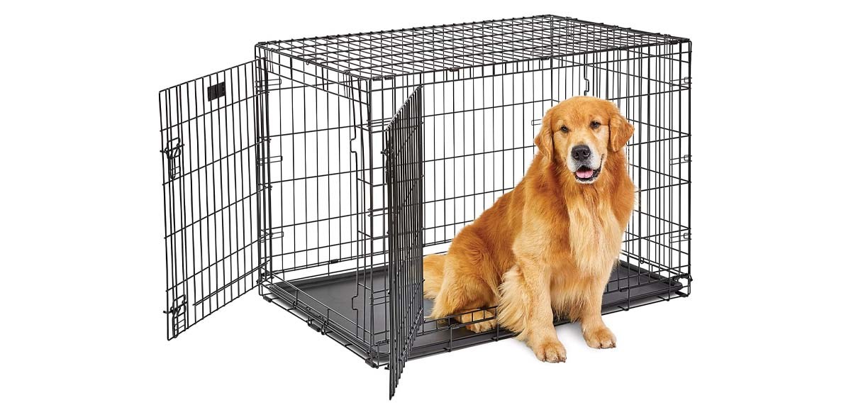 MidWest Homes for Pets Life Stages Double-Door Folding Crate
