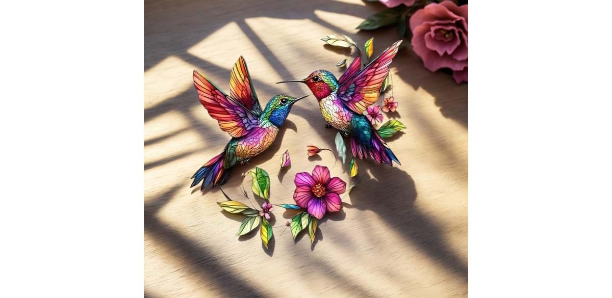 Translucent Acrylic Hanging Ornament,Hummingbird