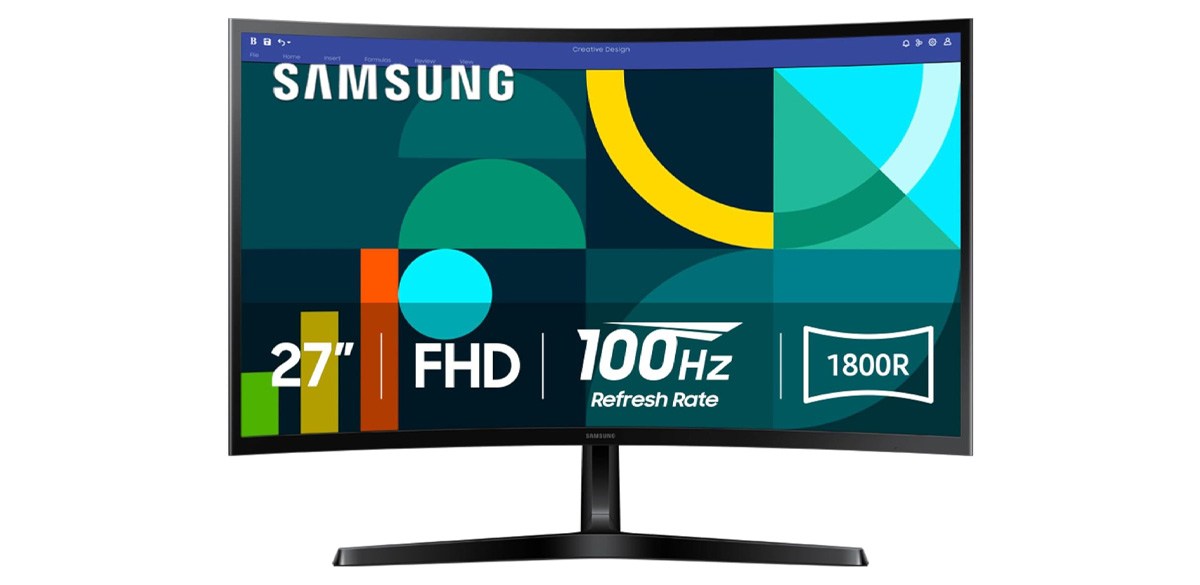 Samsung 27-Inch Essential S3 Series FHD 1800R Curved Computer Monitor