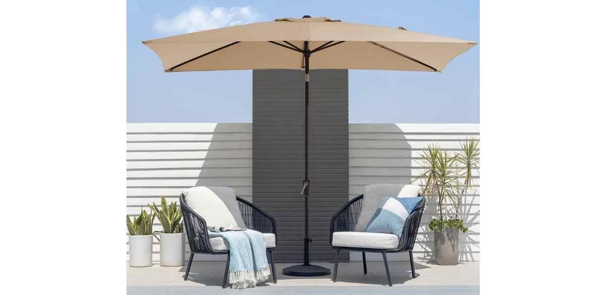 FUNDAZE Rectangular Patio Umbrella