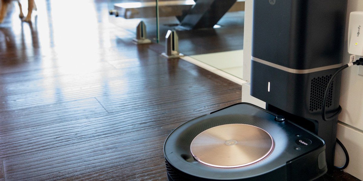 Robot vacuum on charger