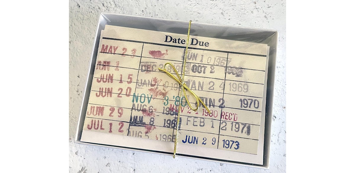 Joyful Moose Library Due Date Blank Notecard Set