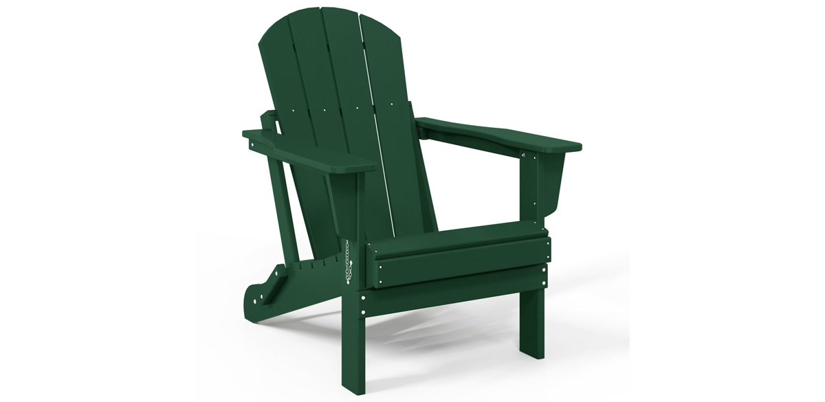 WestinTrends Malibu Outdoor Folding HDPE Adirondack Deck Chair