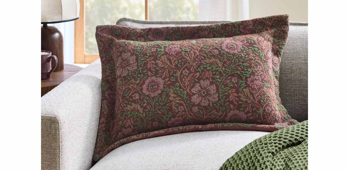 Better Homes &amp; Gardens Edith Vine Decorative Lumbar Jacquard Pillow