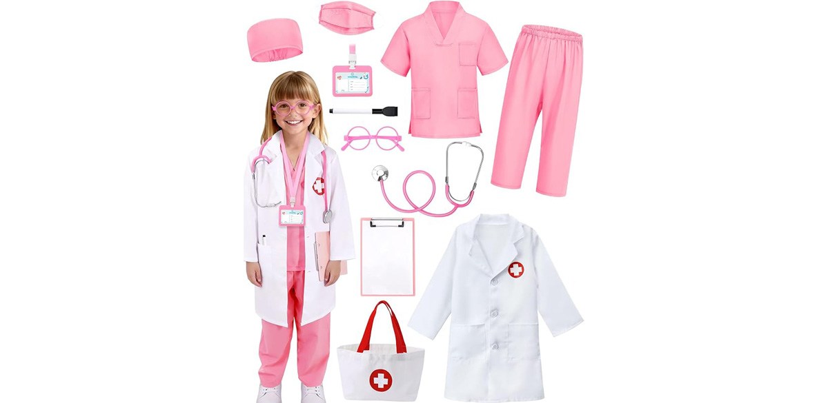 12 PCS Doctor Costume for Kids