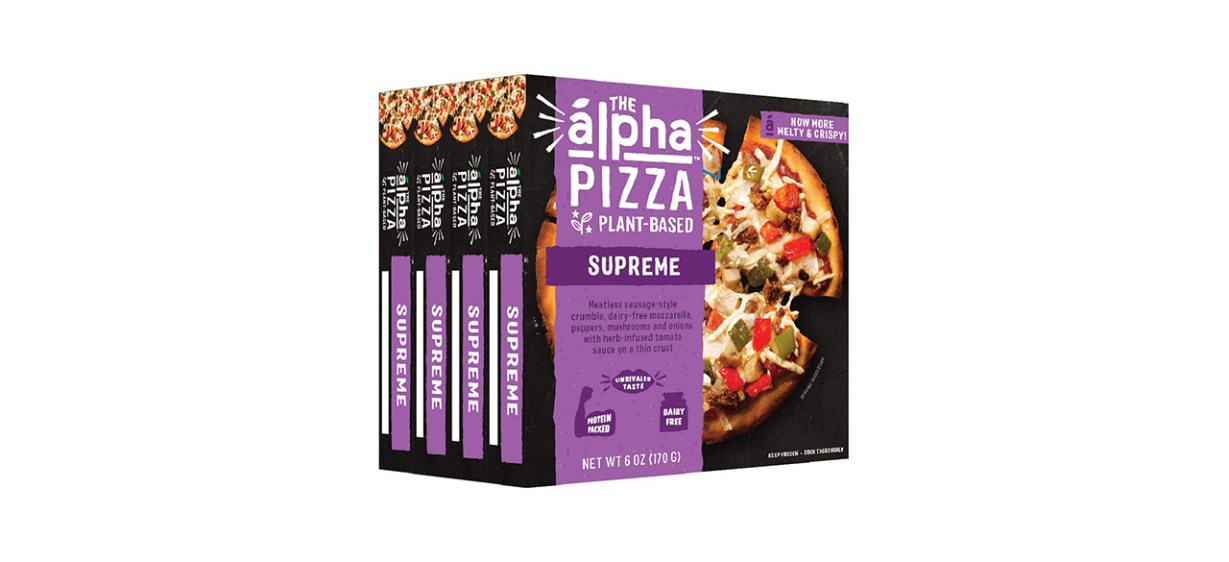 Alpha Vegan Supreme Personal Pizza, Pack of 8