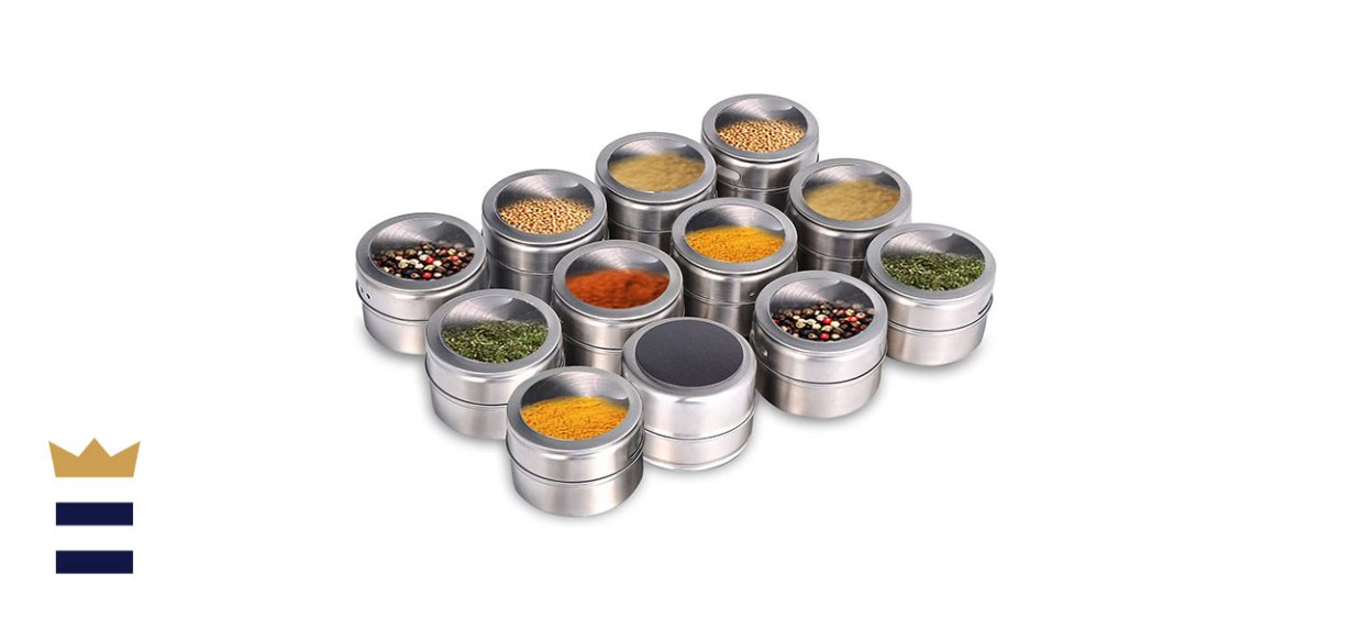 Beeyoka Stainless Steel Magnetic Spice Jars