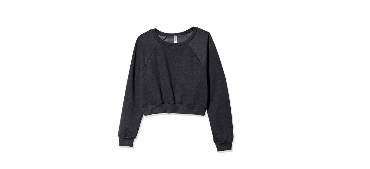 Best American Apparel Cropped Long-Sleeve Sweatshirt