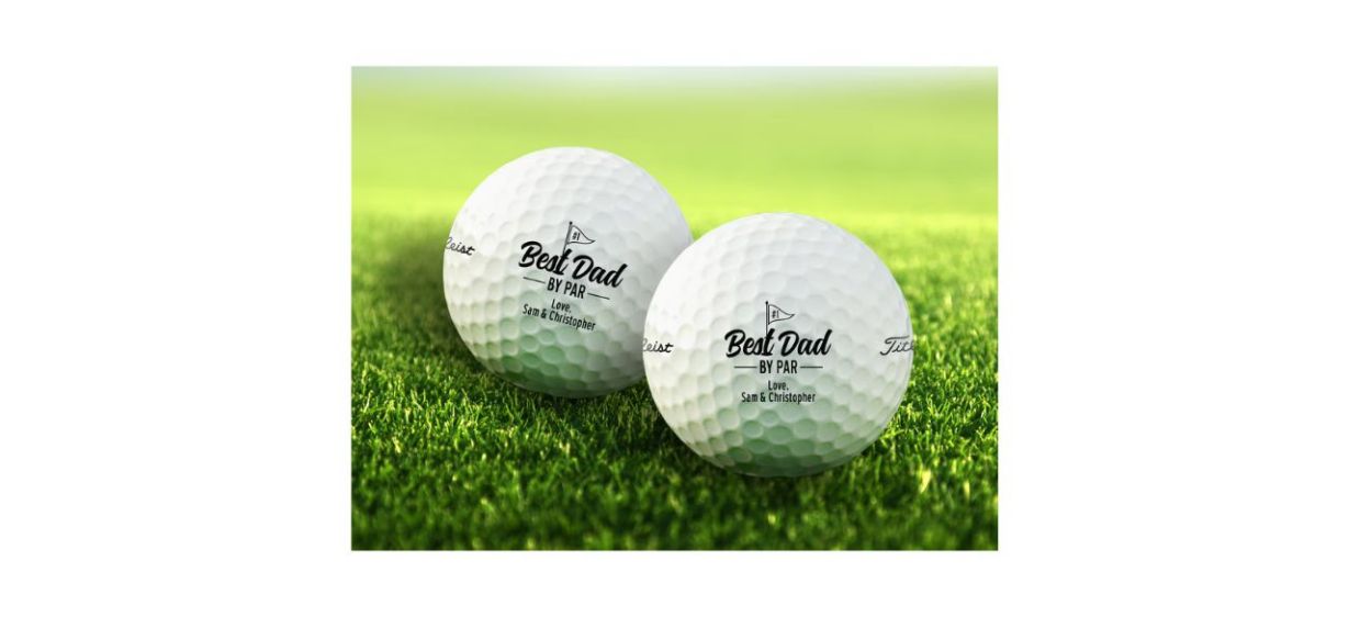 AllCustomGifts Personalized Best Dad By Par Custom Golf Balls