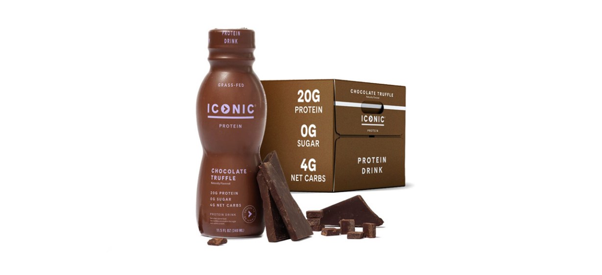 Iconic Protein Drinks, Chocolate Truffle, Low Carb Protein Shakes, Grass  Fed, Lactose Free, Gluten Free, Non-GMO, Kosher, High Protein Drink