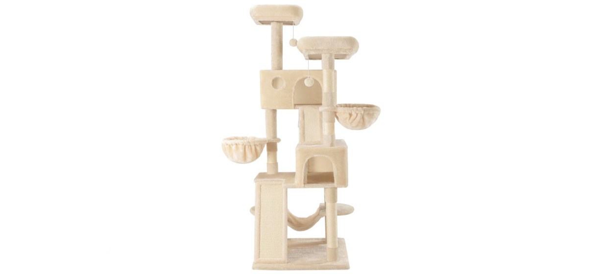 SHA CERLIN 65in Larger Cat Tree Tower Condo