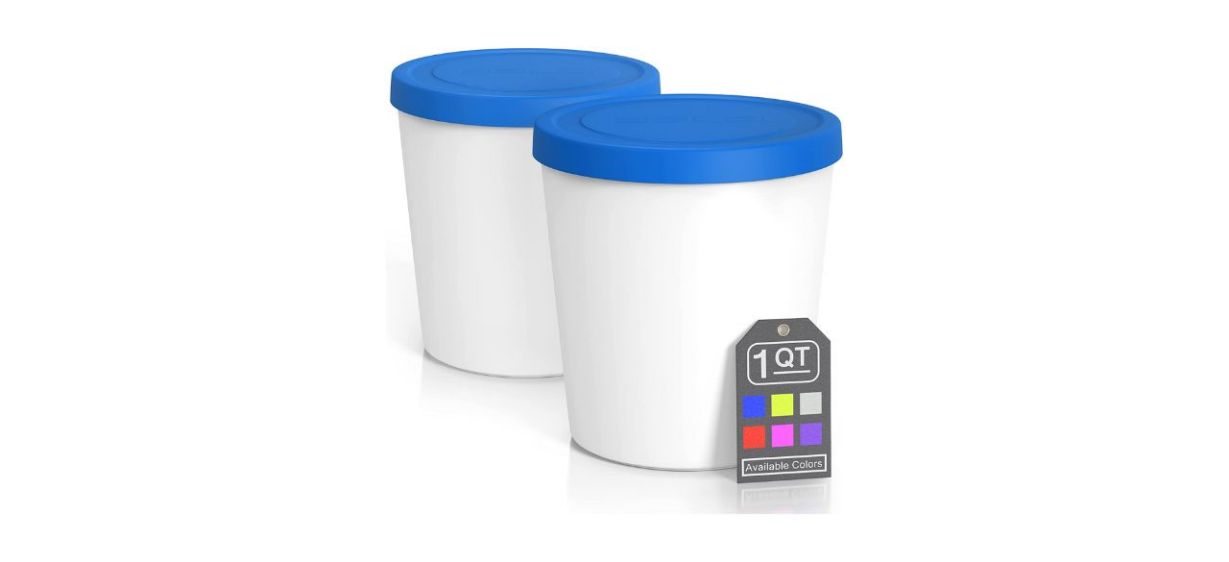  BALCI - Premium Ice Cream Containers (2 Pack - 1 Quart