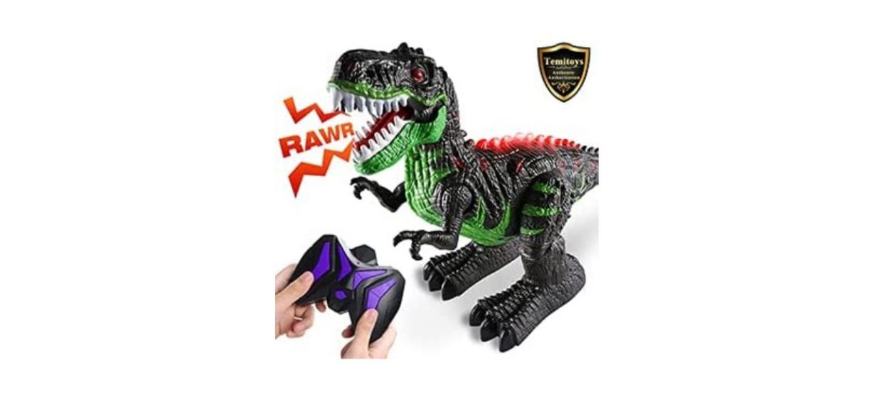 TEMI 8 Channels 2.4G Remote Control Dinosaur for Kids