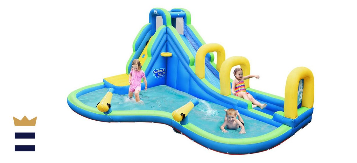 BOUNTECH Inflatable Long Slide Bouncer Park