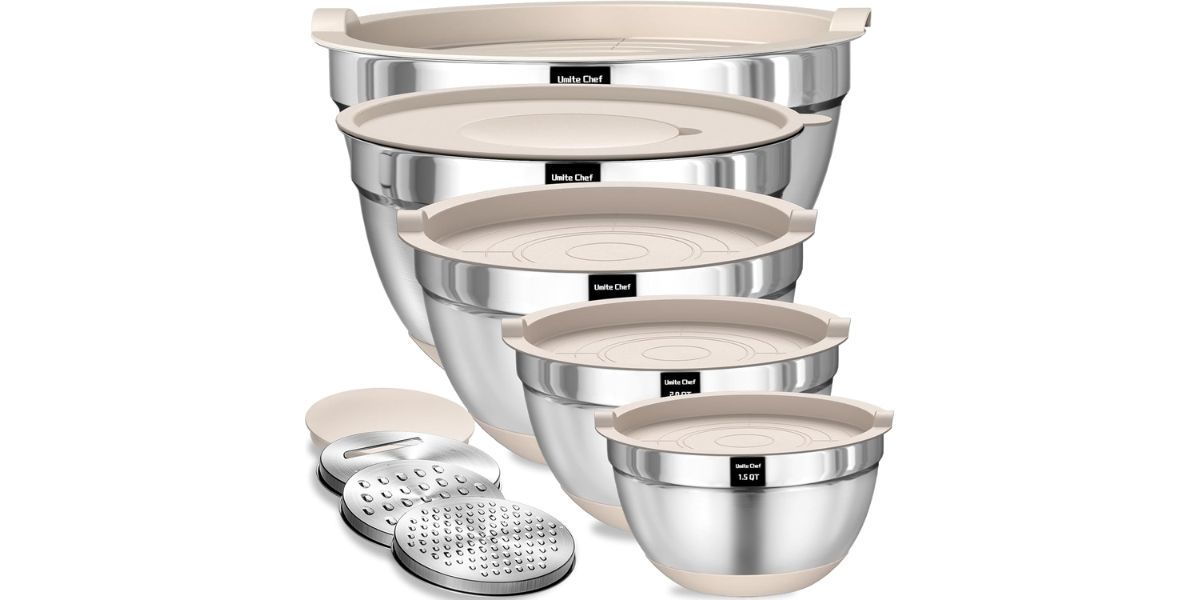 Umite Chef Mixing Bowls with Airtight Lids Set