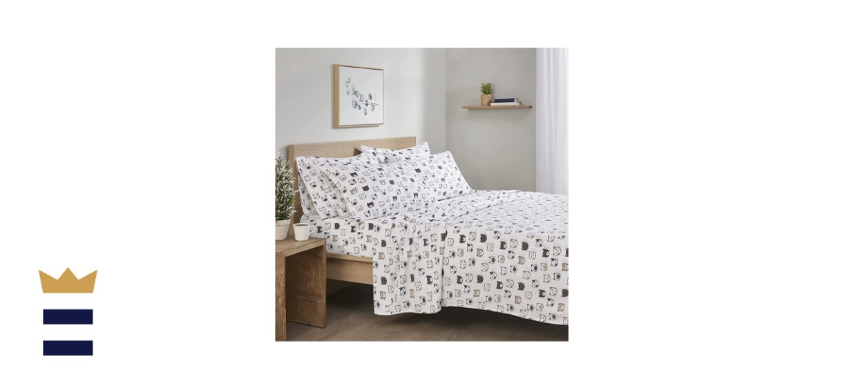 Comfort Spaces Store Cotton Flannel Grey/Pink Cats