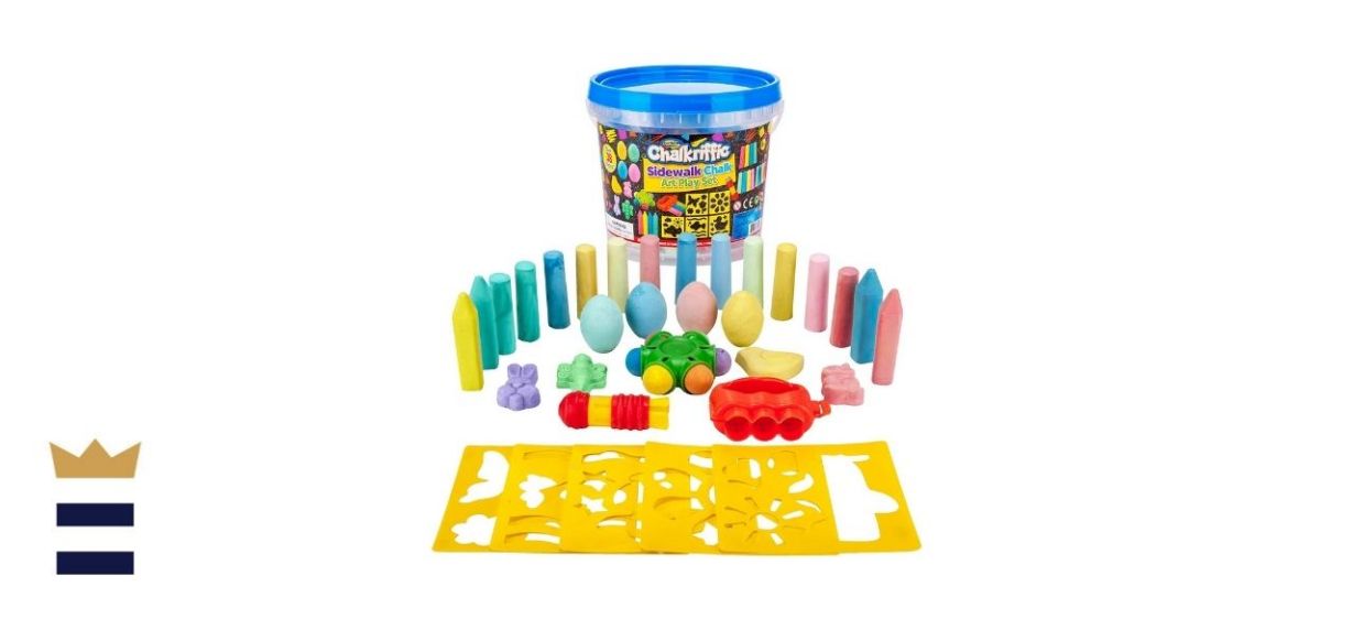 Urban Infant Non-Toxic Toddler | Kids Chunky Sidewalk Chalk - Glitter