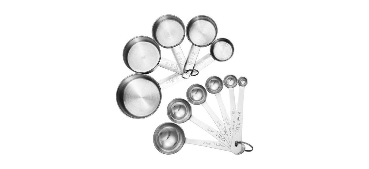 Accmor 11-piece Stainless Steel Measuring Spoons/Cups Set