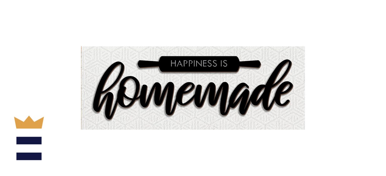 Blue Kaleido Happiness is Homemade Kitchen Sign