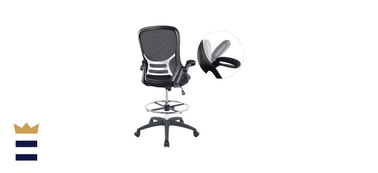 High-Back Mesh Ergonomic Drafting Chair Tall Office Chair
