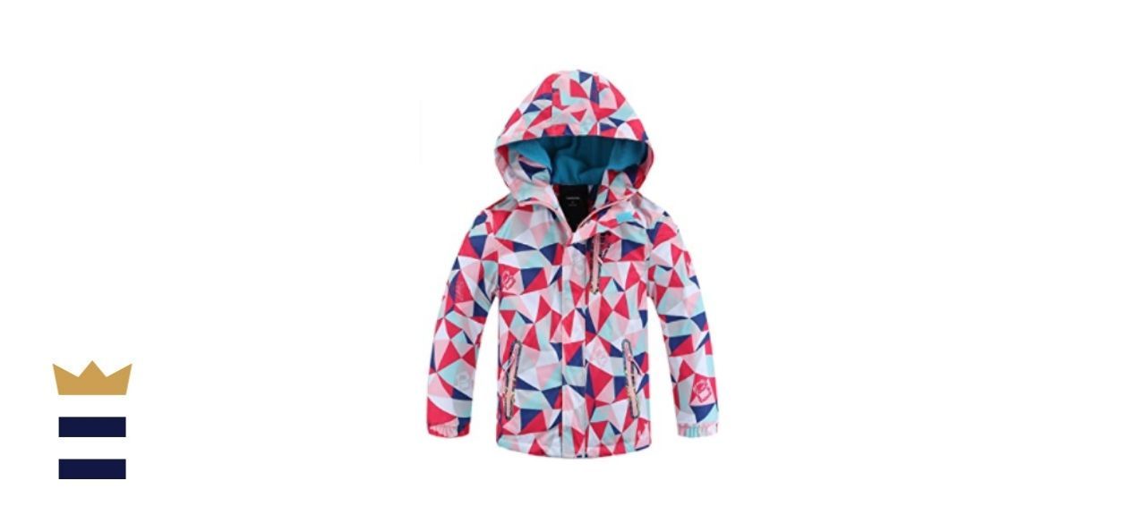 Hiheart Kids Waterproof Fleece Lined Raincoat