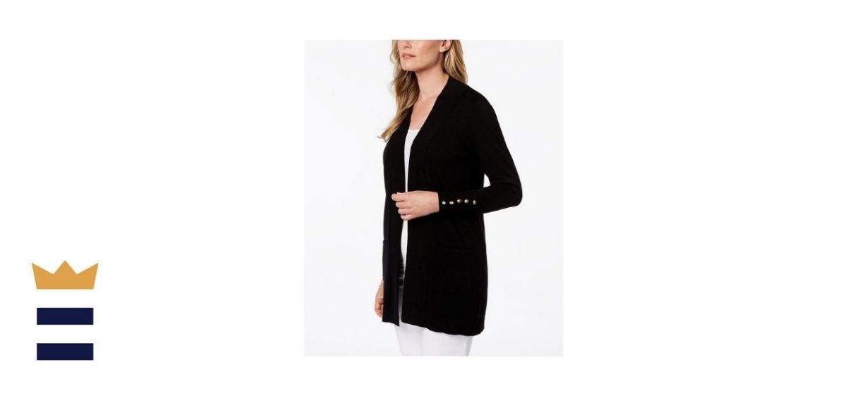 JM Collection Open-Front Cardigan