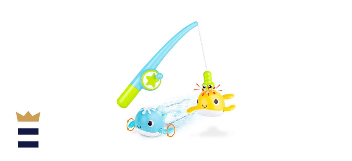 KinderUP Magnetic Fishing Games Wind-up Swimming Whales