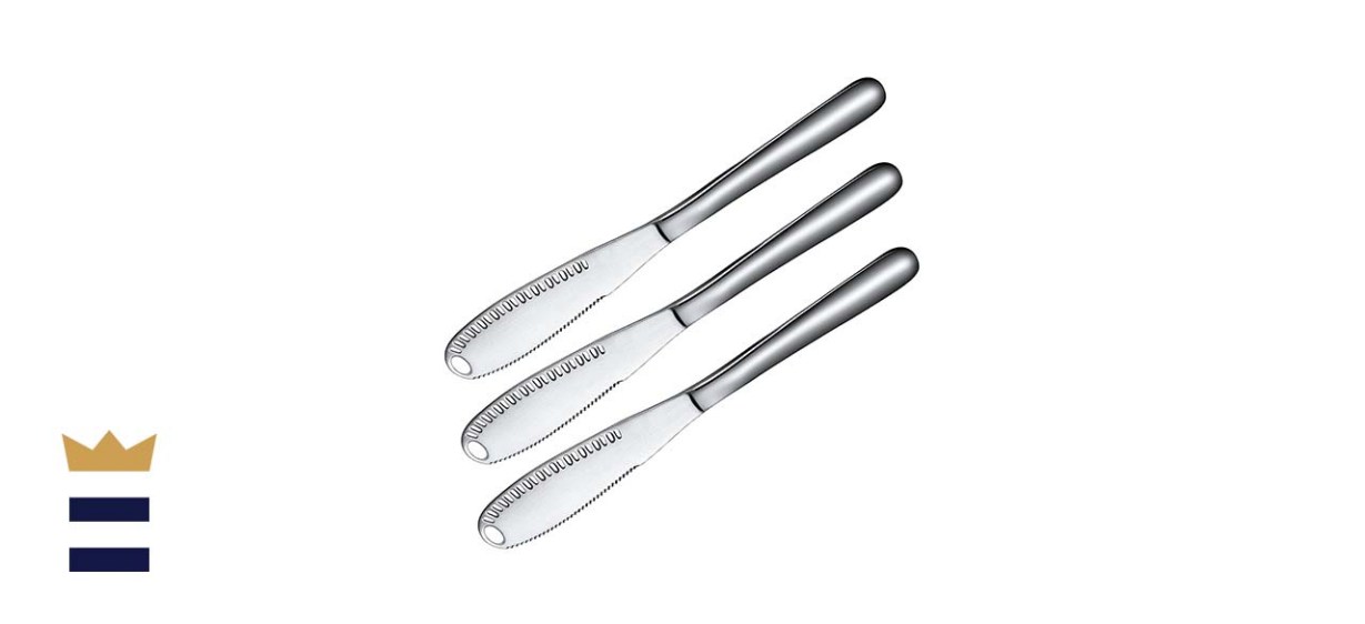 Mudder Store 3-Pack Stainless Steel Butter Spreader Knife Set