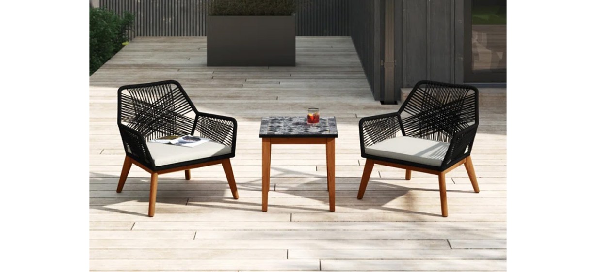 Best Talbott 2-Person Outdoor Seating Group with Cushions