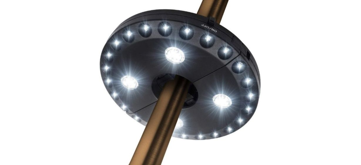 Patio Umbrella Light on white background