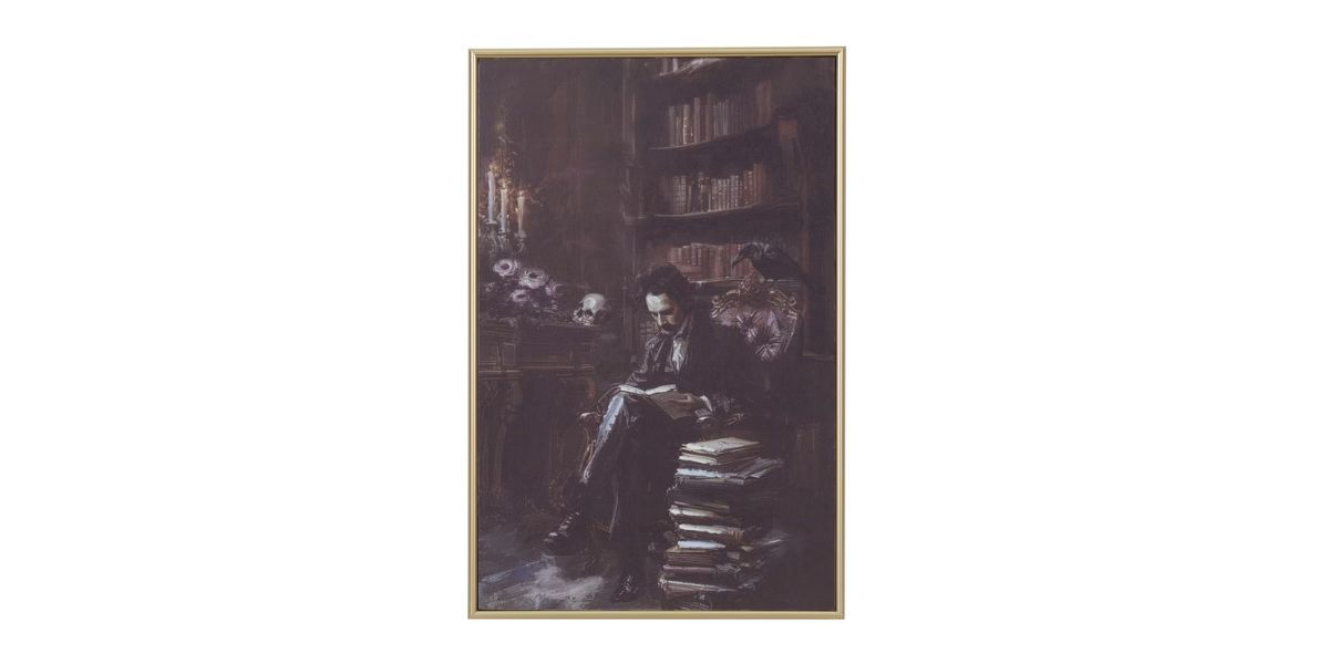 Edgar Allan Poe Reading Wall Décor 