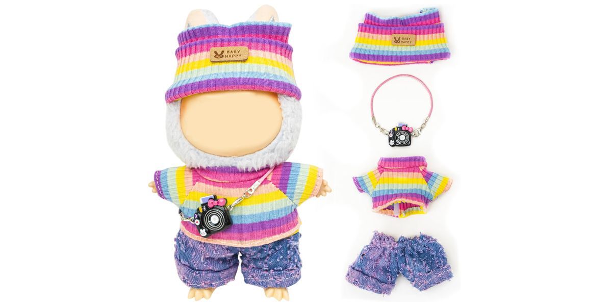 KIYEREE Suit for Labubu with Accessories