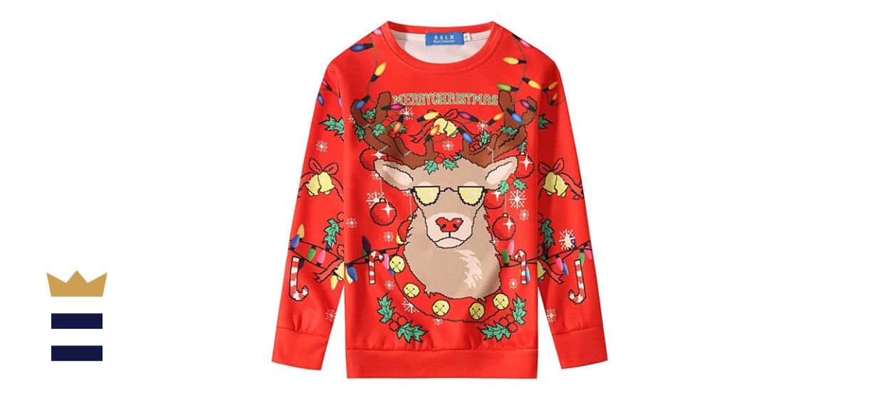 SSLR Big Boys' Funny Xmas Crewneck Pullover