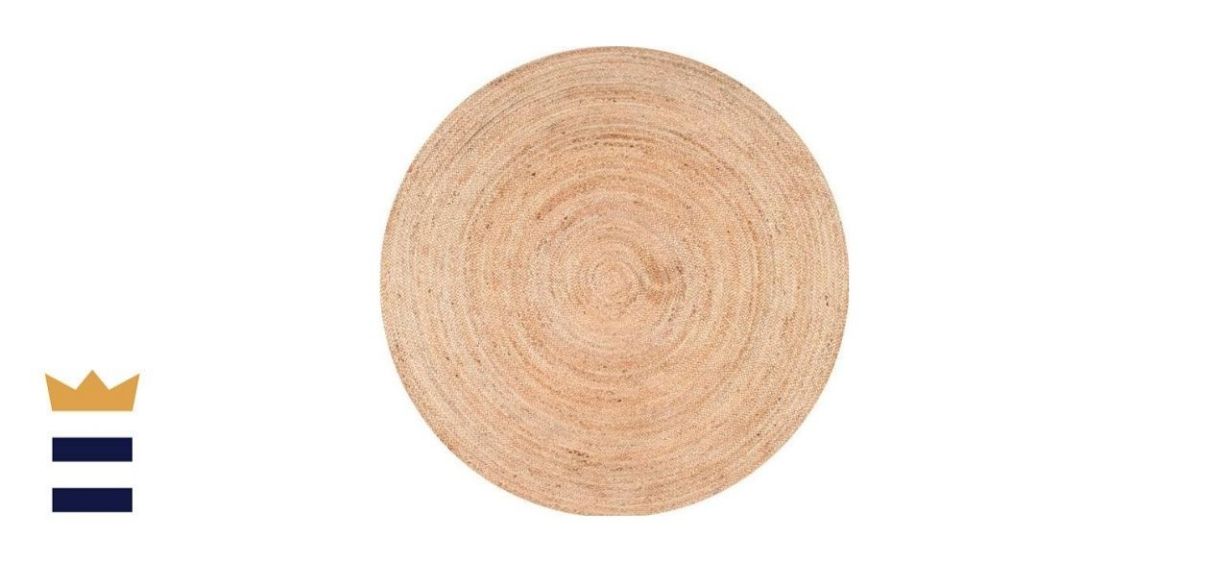nuLOOM Rigo Chunky Loop Jute Tan Round Rug
