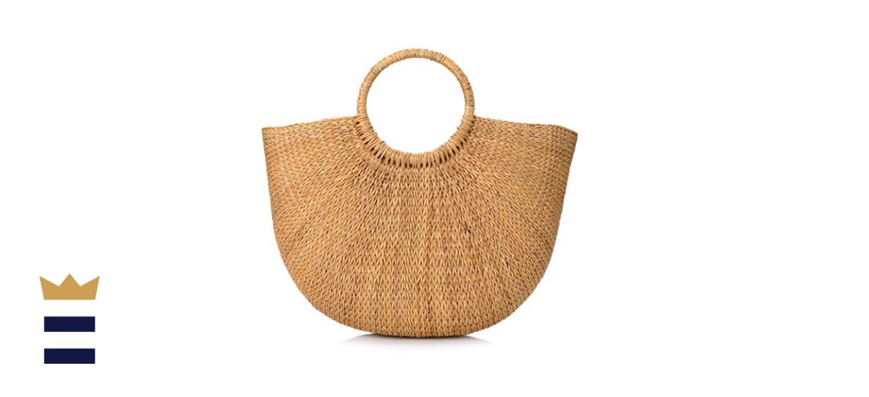 Woven Straw Tote Bag