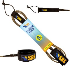 SBS 9ft Surf Leash for Longboard & Paddleboard