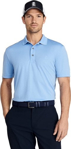 IZOD Men's Performance Golf Grid Short Sleeve Stretch Polo Shirt