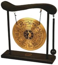 Asian Home Zen Art Brass Desktop Gong