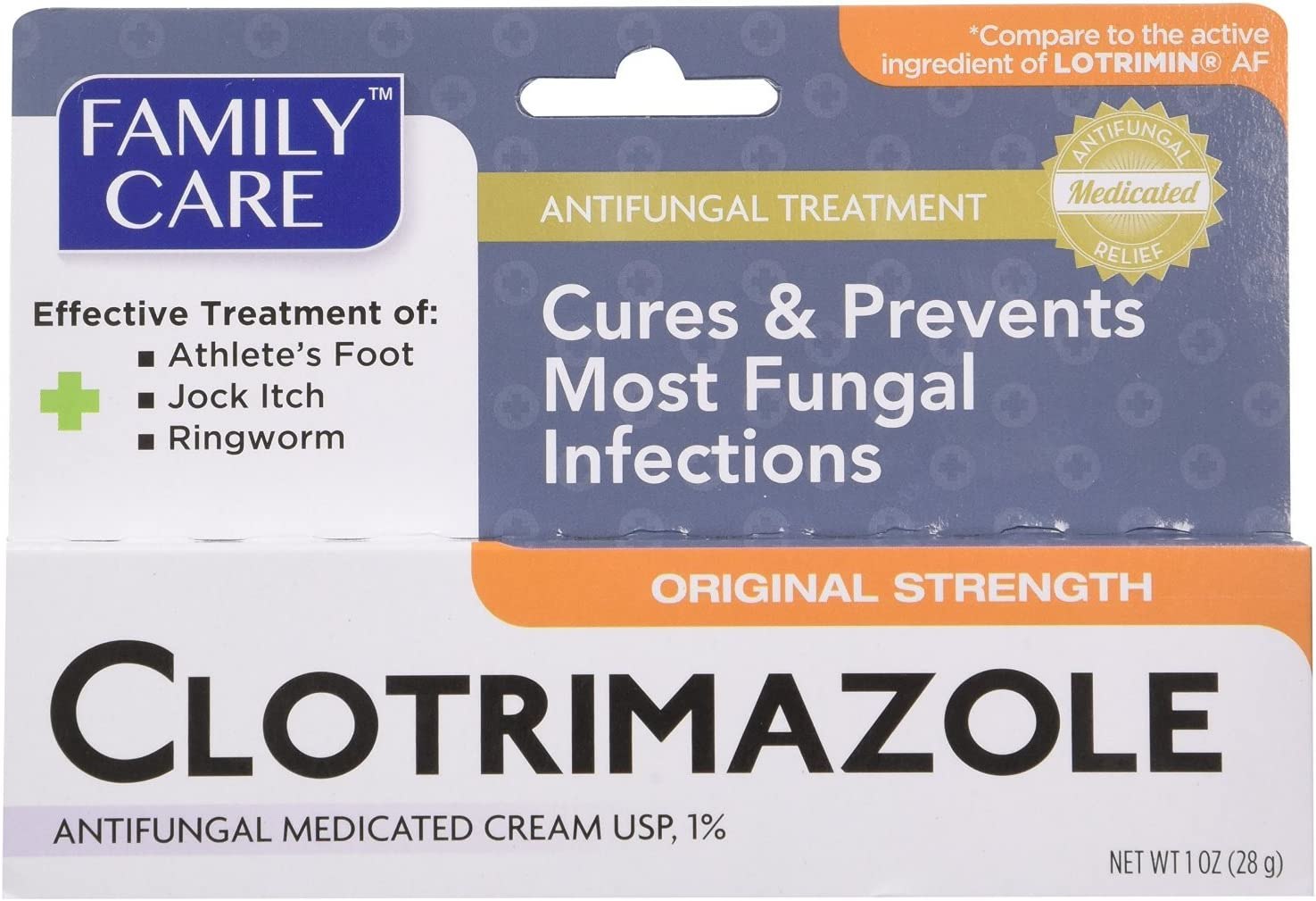 Family Care Clotrimazole Antifungal Cream, 1 oz. each, Pack of 5